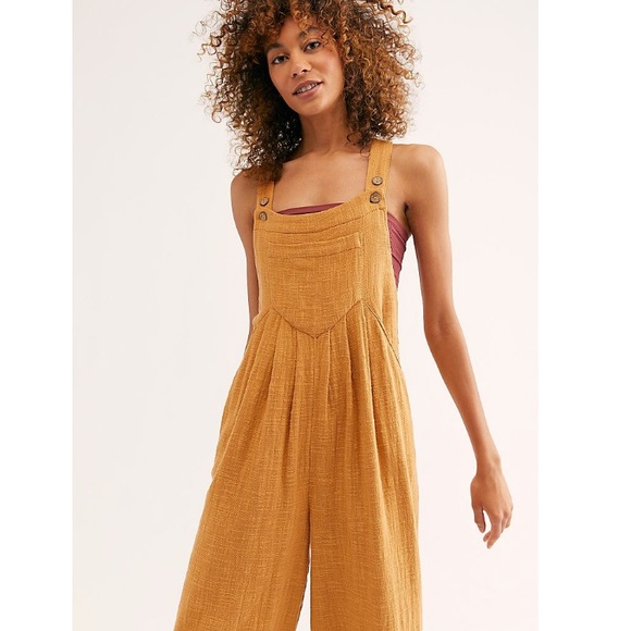 Free People Pants - Free People wide leg Sun-drenched Overalls